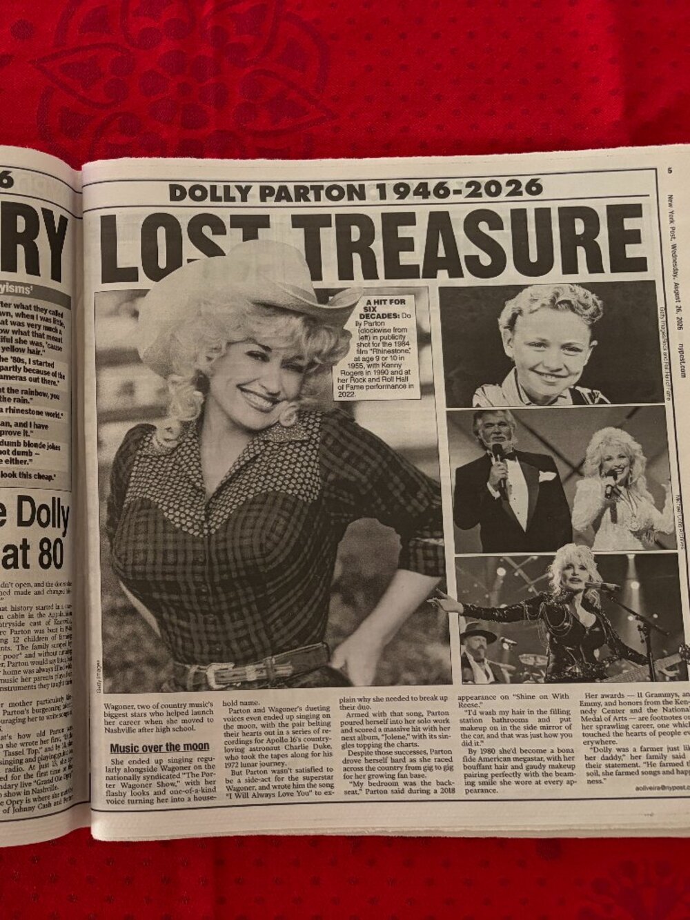 DOLLY PARTON WE WILL ALWAYS LOVE NEW YORK POST AUGUST 26 2026. - Picture 4 of 7